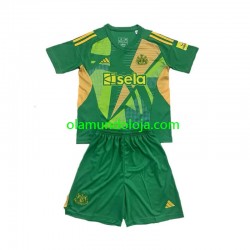 Camisola Newcastle United Guarda-redes Criança Equipamento Primeiro 2024-2025 Manga Curta